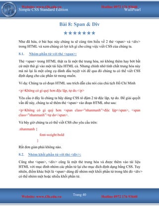 Tài liệu CSS tiếng việt cơ bản | PDF