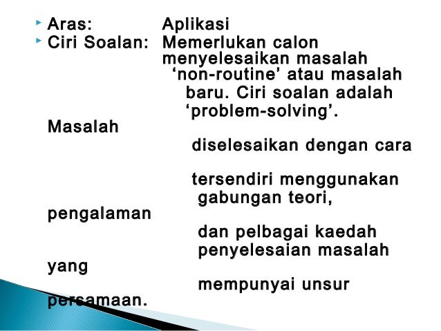Contoh Soalan Aras Aplikasi Bahasa Melayu - Tersoal q