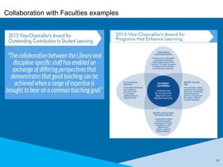 11
Collaboration with Faculties examples
 
