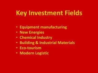 Wetland Park Tourism DevelopmentsInternational ClubSports ClubBusiness HarborCultural EventsConferencesAgriculture Exhibition 