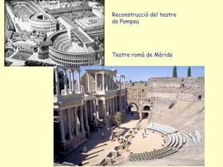 Reconstrucció del teatre
de Pompeu




Teatre romà de Mèrida
 