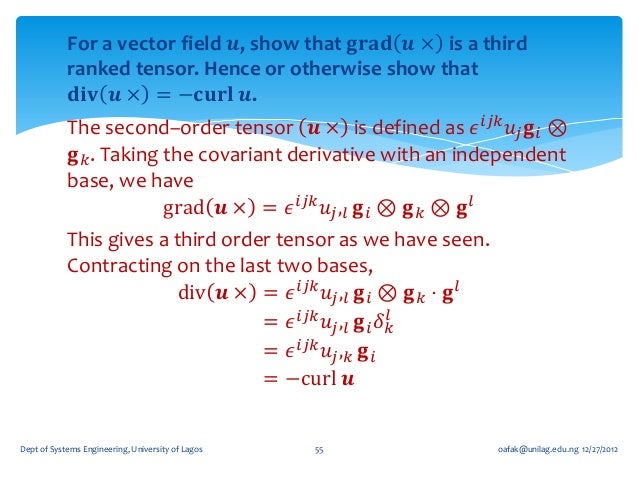 Tensor calculus examples - afrofiln