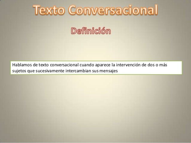 3. texto conversacional