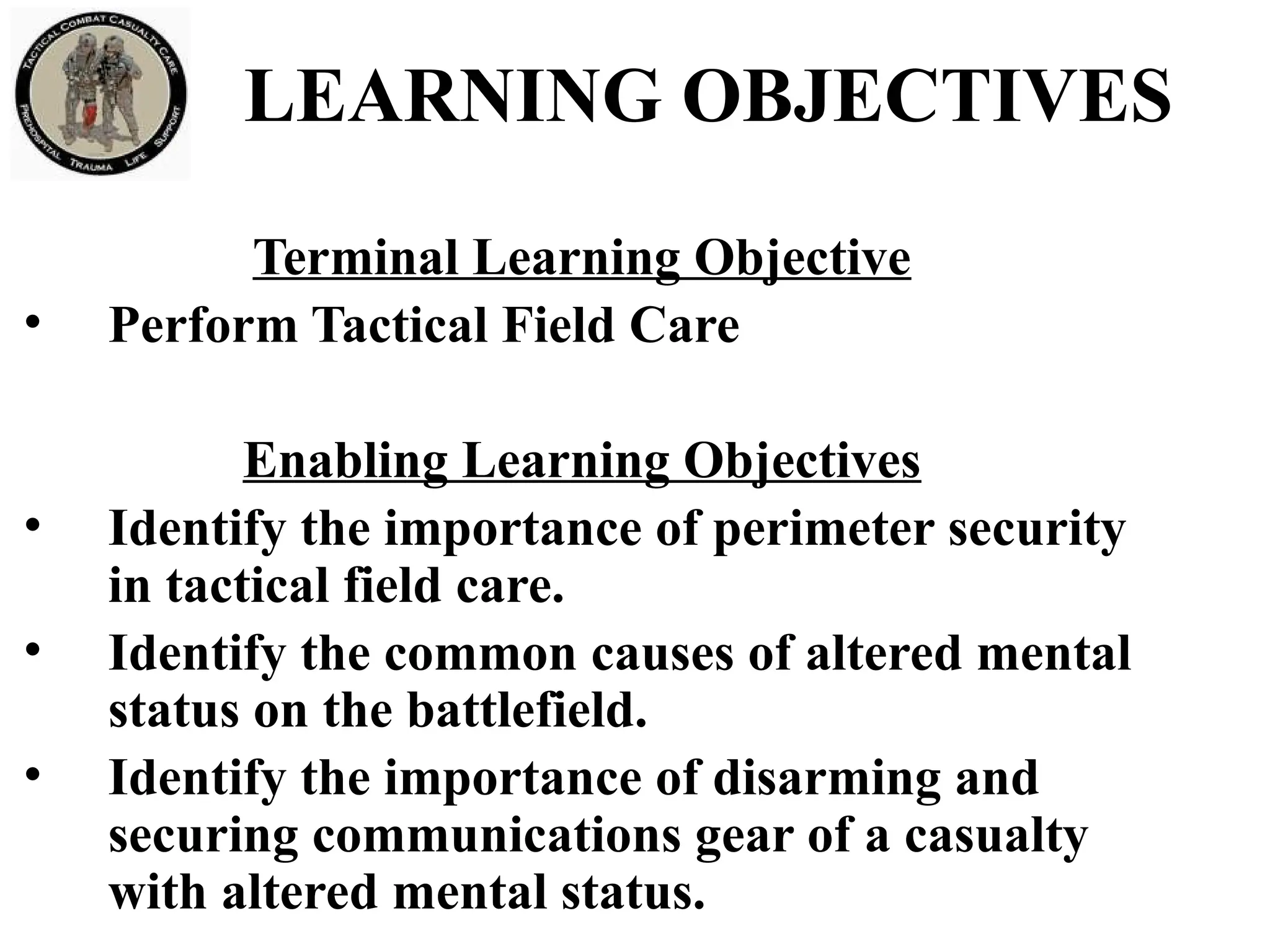 Introduction-to-tfc Tactical Field cares | PPTX
