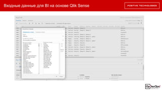 Входные данные для BI на основе Qlik Sense
 