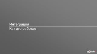 Интеграция
Как это работает
 