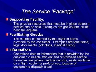 Physical Services Examples 3 The Nature Of Services | PPT