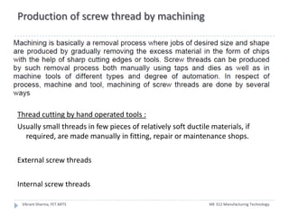 3.thread manufacturing | PPTX