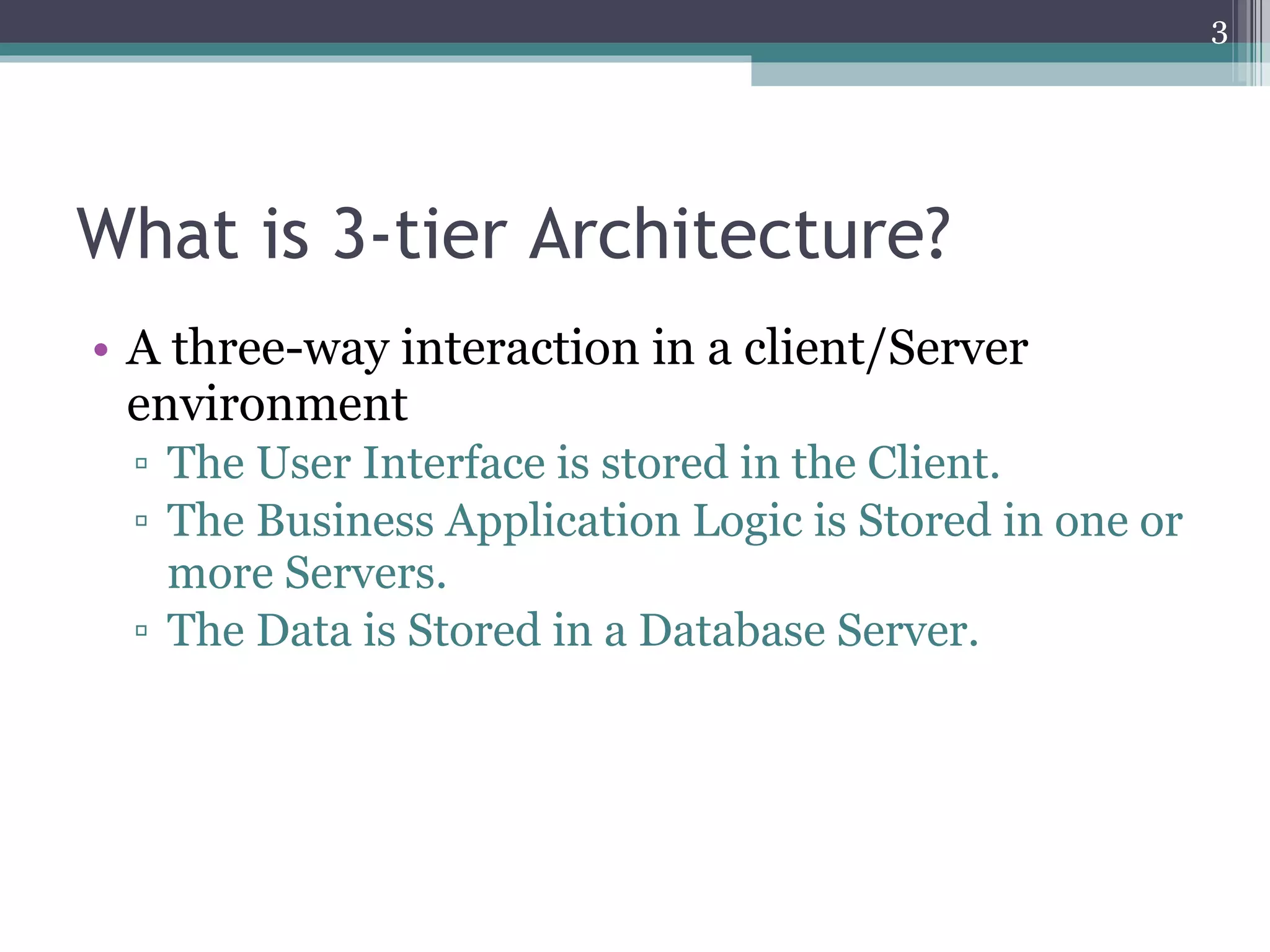 3 Tier Architecture | PPT
