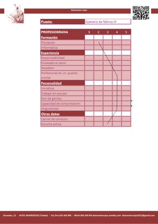 Diamantes rojos




Girasoles, 12 - 45701 MADRIDEJOS (Toledo) - Tel./Fax 925 463 896 - Móvil 696 369 854 diamantesrojos.weebly.com diamantesrojos2012@gmail.com
 