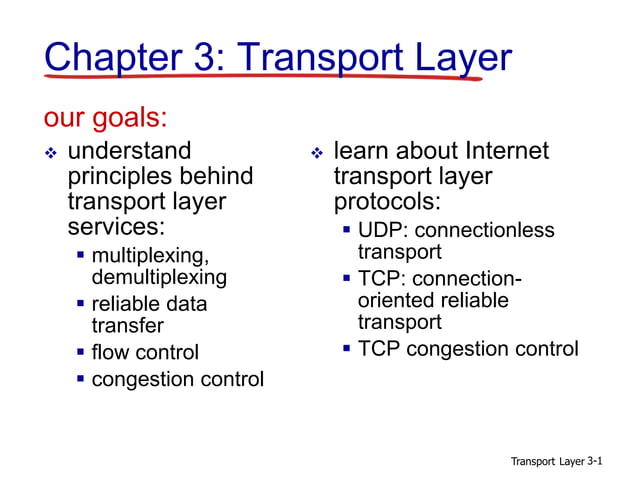 Ch3 transport layer Network | PPT