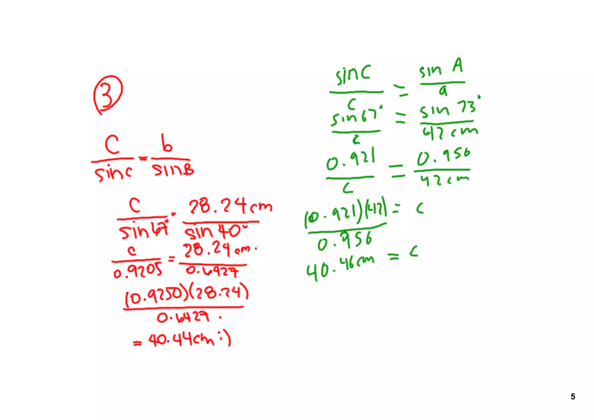 3 trigonometry -sine law | PDF | Physics | Science