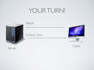 YOURTURN!
Besok
Client
Server
16 Maret 2016
 