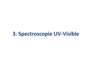 3. Spectroscopie UV-Visible
 