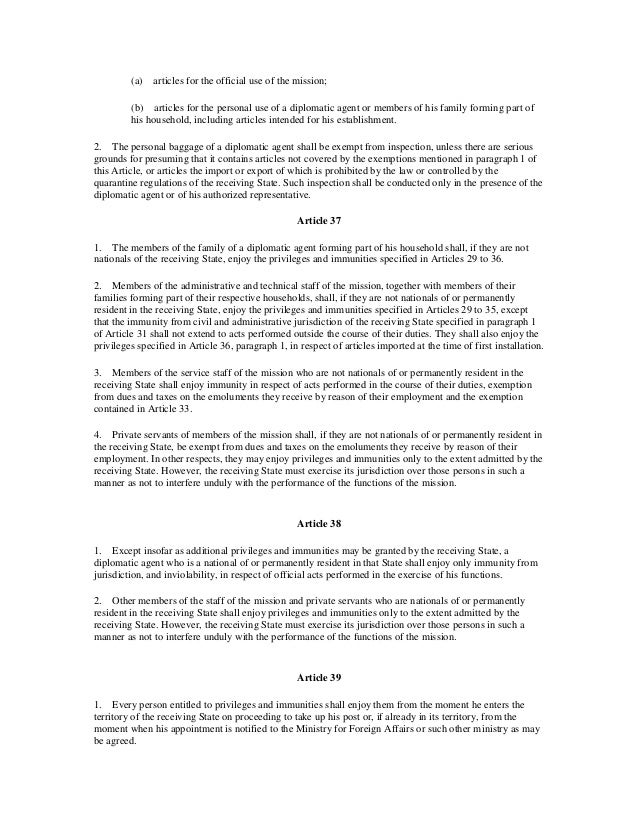 vienna convention on diplomatic relations on elections vienna convention on diplomatic relations on elections