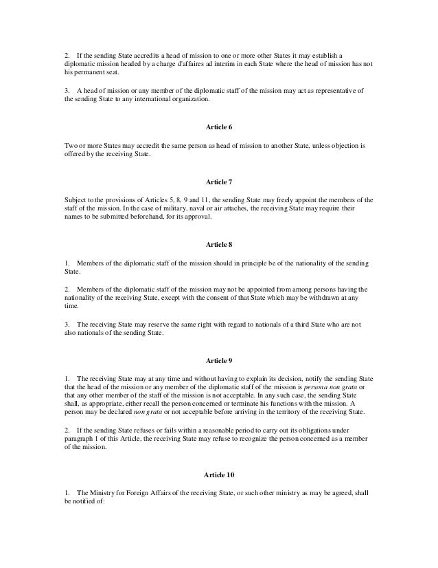 vienna convention on diplomatic relations on elections vienna convention on diplomatic relations on elections