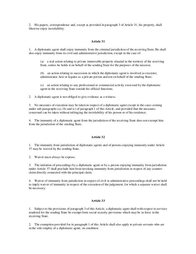 vienna convention on diplomatic relations on elections vienna convention on diplomatic relations on elections