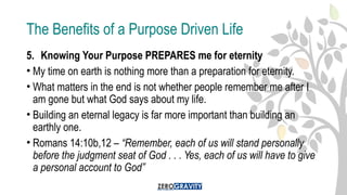 3 - What Drives your Life - Purpose Driven Life | PPTX