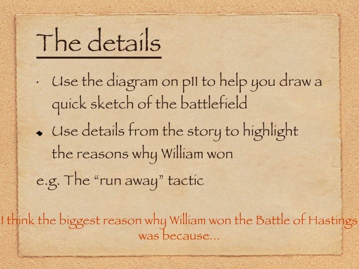 Essay william won battle hastings