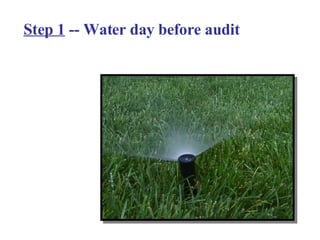 Step 1  -- Water day before audit 