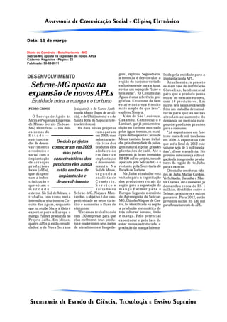 Data: 11 de março


Diário do Comércio - Belo Horizonte - MG
Sebrae-MG aposta na expansão de novos APLs
Caderno: Negócios - Página: 22
Publicado: 30-03-2011
 