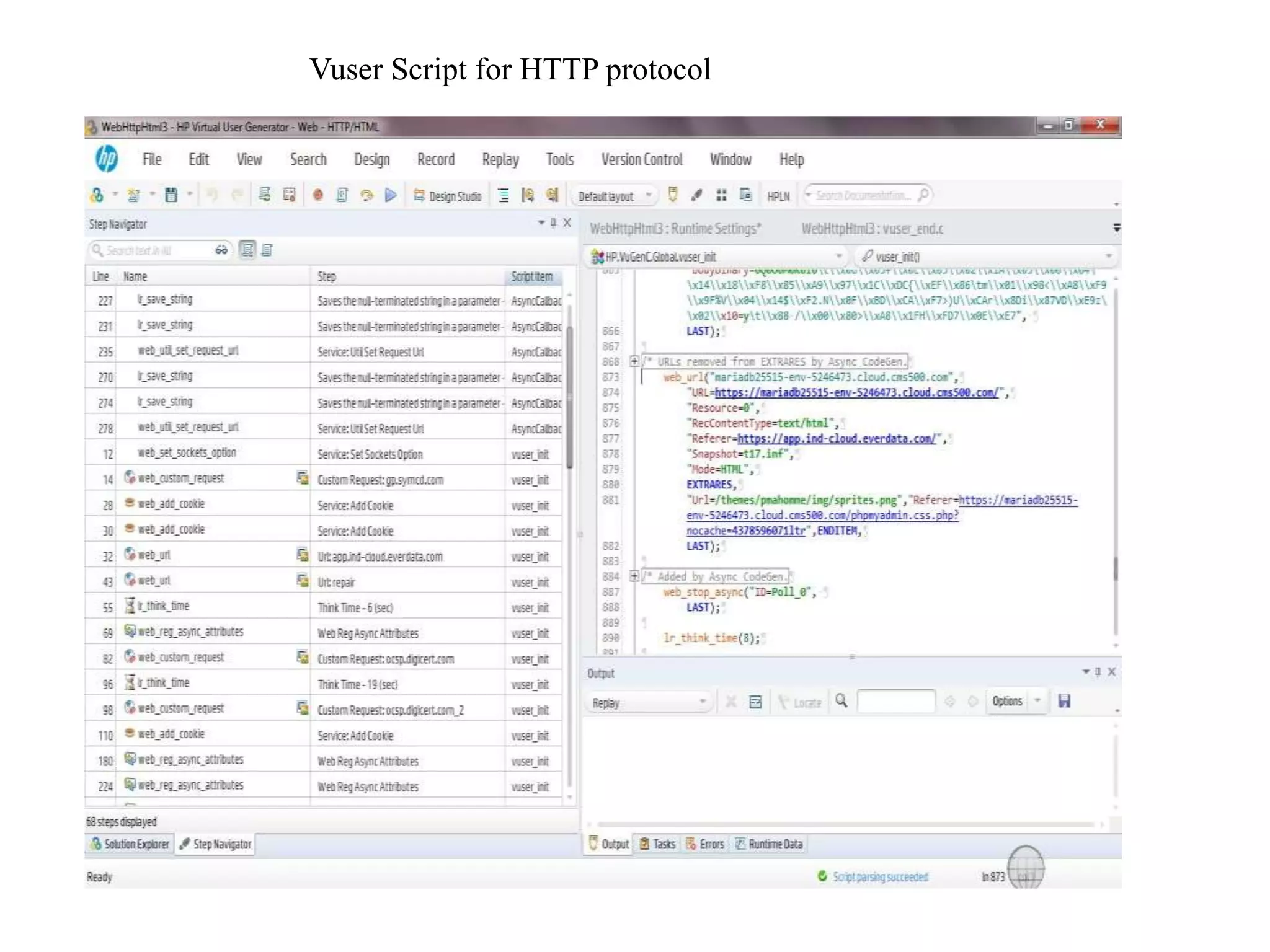 Vuser Script for HTTP protocol
 