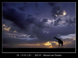 19 《非洲之暮》，攝影師：Marsel van Oosten
 