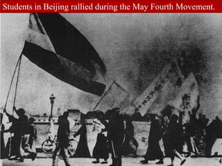 Students in Beijing rallied during the May Fourth Movement.
 