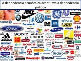 A dependência econômica acentuava a dependência 
política 
 
