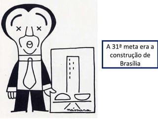 A 31ª meta era a 
construção de 
Brasília 
 