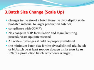 Batch Scale Up process automation and supac guideline | PPTX