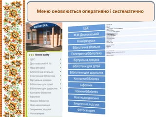 Меню оновлюється оперативно і систематично
 