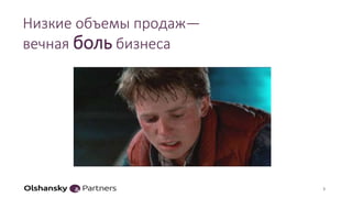 Низкие объемы продаж―
вечная боль бизнеса
3
 