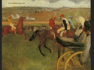 5. LA PINTURA IMPRESIONISTA
5.1. LOS GÉNEROS
ESCENAS DE VIDA MODERNA PAISAJE
EL COLUMPIO. Renoir, 1876. PRADOS. Monet, 1875.
 