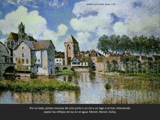 CATEDRAL DE ROUEN . Monet, 1892-1894.
“Si hay que caracterizarlos con una palabra
que los explique, habrá que inventar el
término nuevo de impresionistas. Son
impresionistas en el sentido de que plasman
no el paisaje, sino la sensación producida por
el paisaje. La palabra misma ha entrado en
su lenguaje: no es Paisaje, sino Impresión
como se llama en el catálogo la “Salida del
sol” de Monet. En este sentido, se salen de la
realidad y entran en pleno idealismo.”
CASTAGNARY. “Exposición del Boulevard des
Capucines. Los impresionistas”, 1874.
 