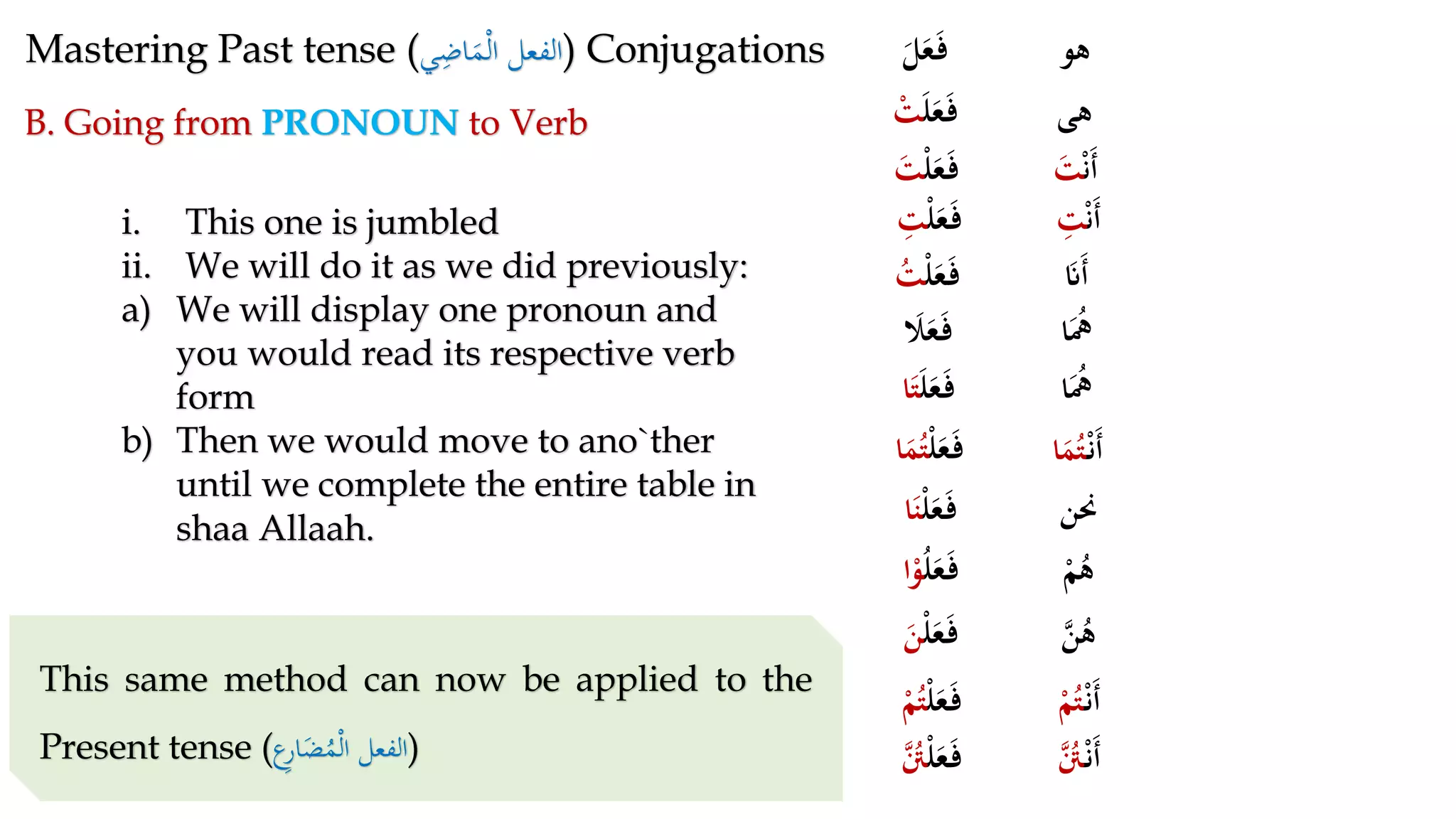 Lesson 30 | Learn Arabic to Understand the Quran for Allaah | PDF