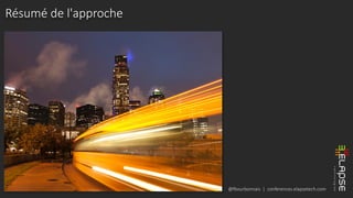 @fbourbonnais | conferences.elapsetech.com
Résumé de l'approche
 
