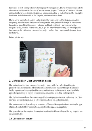 10 Powerful Construction Cost Estimation Steps | PDF