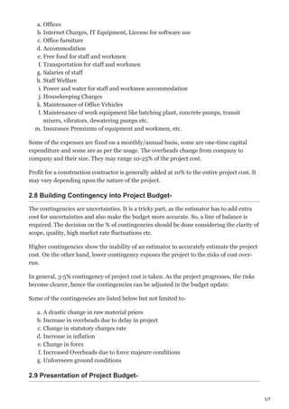 10 Powerful Construction Cost Estimation Steps | PDF