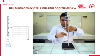 TITULACIÓN ÁCIDO-BASE Y EL PUNTO FINAL O DE EQUIVALENCIA
 