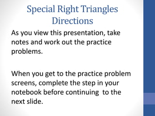 30 60-90 triangles | PPTX