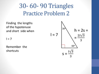 30 60 90 Triangles