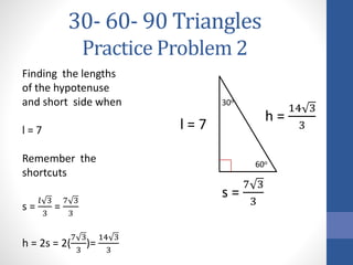 30 60 90 Triangles