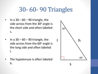 30 60 90 Triangles 30 60 90 Triangles