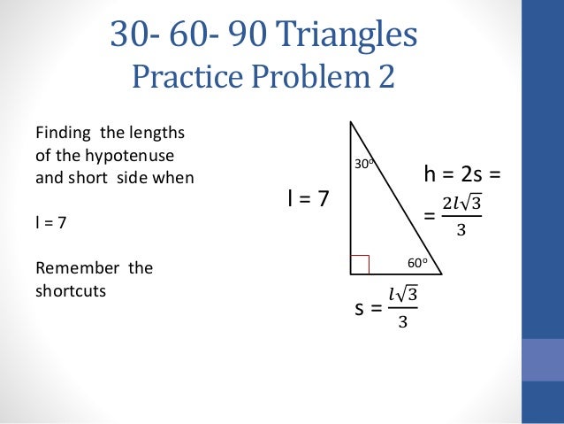 30 60 90 Triangles