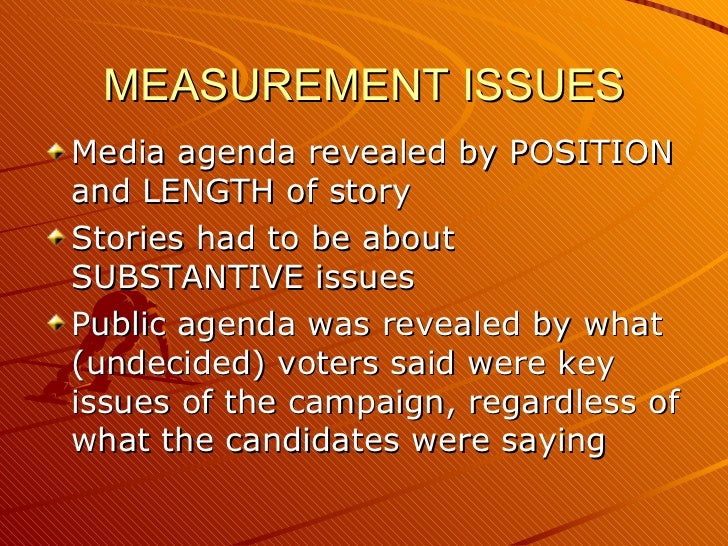 Agenda Setting Theory