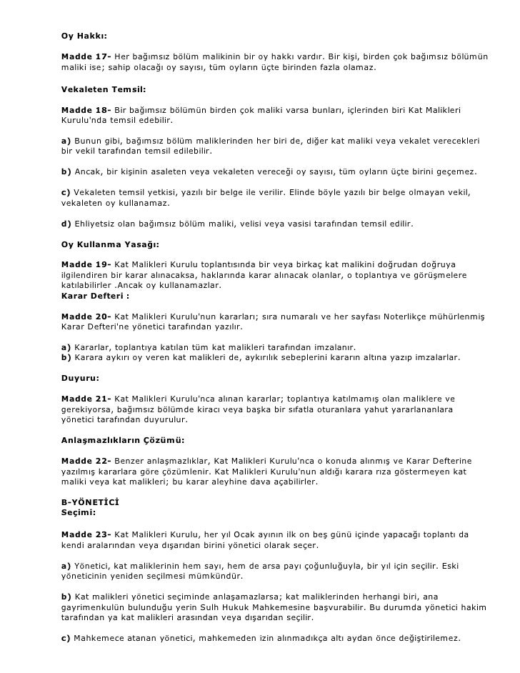 30 apartman yonetim plani