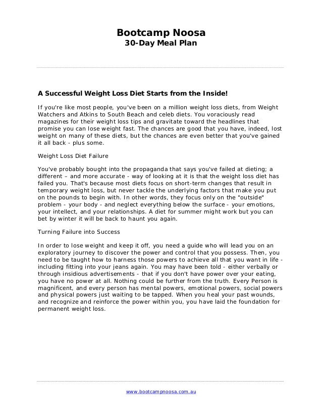 30 day meal plan for weigh loss 30 day meal plan