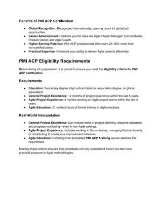 Comprehensive 30-Day PMI-ACP Agile Certification Study Planner | PDF