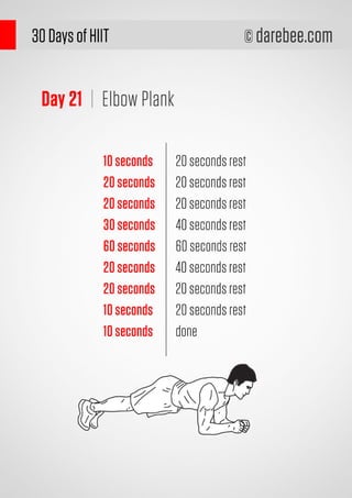 30 Days HIIT Workout Program | PDF